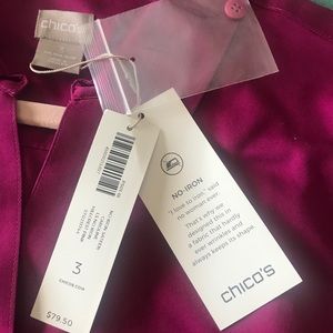 CHICO’s  NO-IRON
SATEEN CAROLINE SHIRT. O Magazine